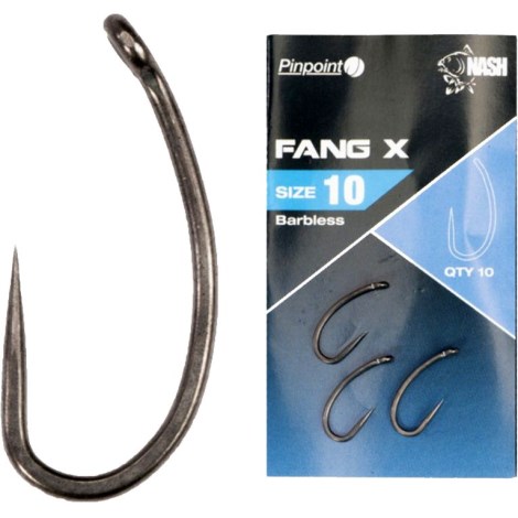 NASH - Háček Pinpoint Fang X Barbless vel. 5 10 ks