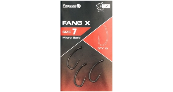NASH - Háček Pinpoint Fang X Micro Barbed vel. 10 10 ks