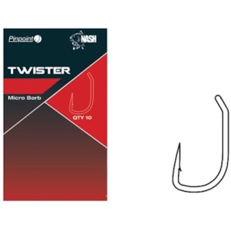 NASH - Háček Twister s mikro protihrotem Pinpoint vel. 2 10 ks