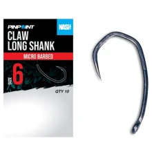 NASH - Háčky Claw Long Shank Barbless vel. 4 10 ks