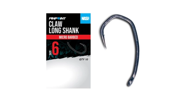 NASH - Háčky Claw Long Shank Micro Barbed vel. 8 10 ks