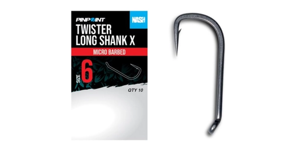 NASH - Háčky Twister Long Shank X Micro Barbed vel. 2 10 ks
