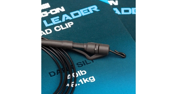 NASH - Koncová montáž Cling-On Fused Lead Clip Leader Silt 40 lb 1 m