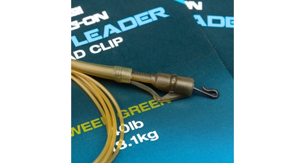 NASH - Koncová montáž Cling-On Fused Lead Clip Leader Weed 40 lb 1 m