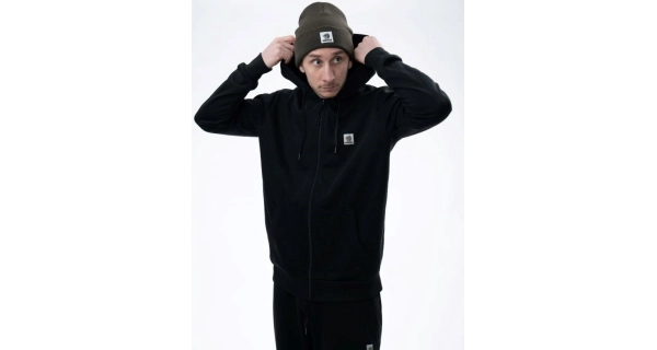 NASH - Mikina Make It Happen Badge Zipped Hoody Black vel. L