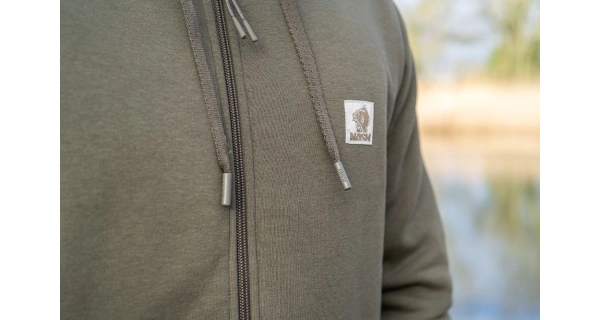 NASH - Mikina Make It Happen Badge Zipped Hoody Green vel. L