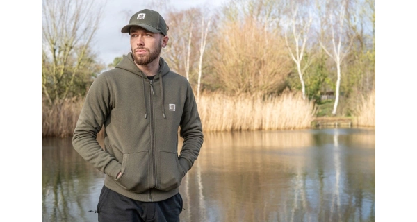 NASH - Mikina Make It Happen Badge Zipped Hoody Green vel. M