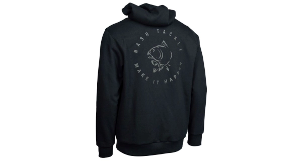 NASH - Mikina Make It Happen Carp Logo Hoody Black vel. M
