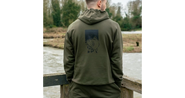 NASH - Mikina Make It Happen Hoody Fish Logo Green vel. M