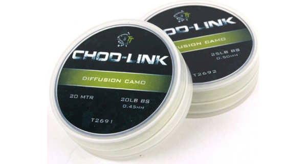 NASH - Návazcový vlasec Chod Link Diffusion Camo 0,45 mm 20 lb 20 m