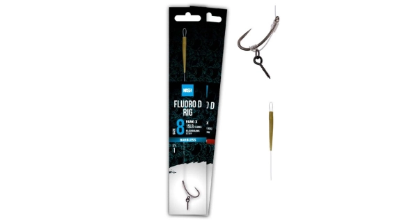 NASH - Návazec Fluorocarbon D-Rig Barbed vel. 4