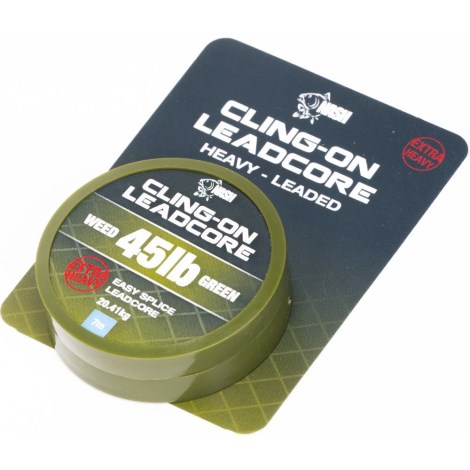 NASH - Olověná šňůra Cling-On Leadcore Weed Green 7 m 20,41 kg