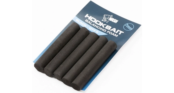 NASH - Pěna Hookbait Balancing Foam 7 mm Černá 5 ks