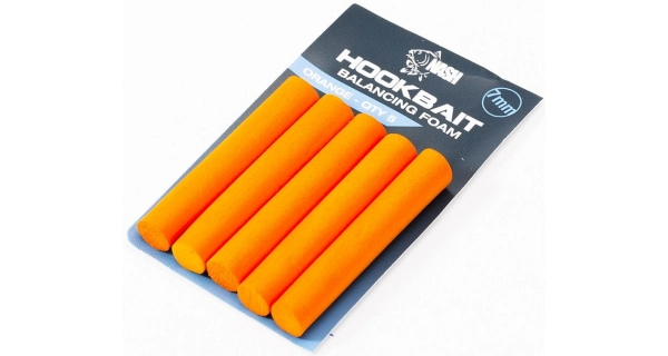 NASH - Pěna Hookbait Balancing Foam 7 mm Oranžová 5 ks