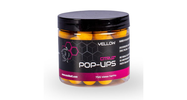 NASH - Plovoucí boilie Pop Ups Citruz Yellow 12 mm 75 g