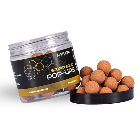 NASH - Plovoucí boilie Pop Ups Scopex Squid Natural 12 mm 75 g