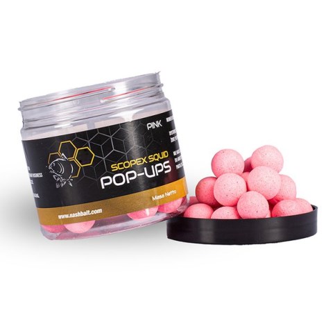 NASH - Plovoucí boilie Pop Ups Scopex Squid Pink 12 mm 75 g