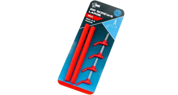 NASH - Rovnátka Zig Screws červená vel. L 4 ks