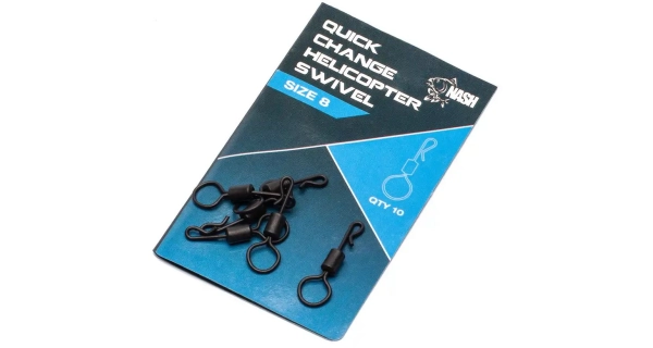 NASH - Rychlovýměnný obratlík Quick Change Helicopter Swivel 10 ks vel. 8