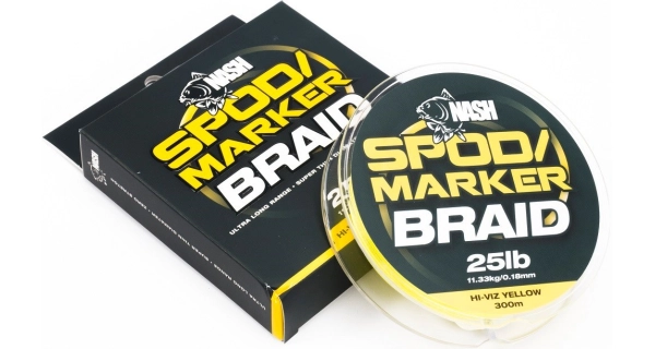 NASH - Šňůra Spod & Marker Braid Yellow 0,18 mm 11,33 kg 300 m