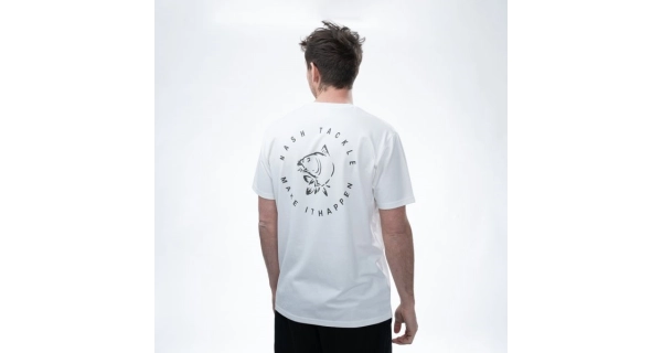 NASH - Tričko Make It Happen Carp Logo T-Shirt Ecru vel. XL