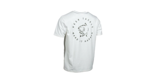 NASH - Tričko Make It Happen Carp Logo T-Shirt Ecru vel. XL