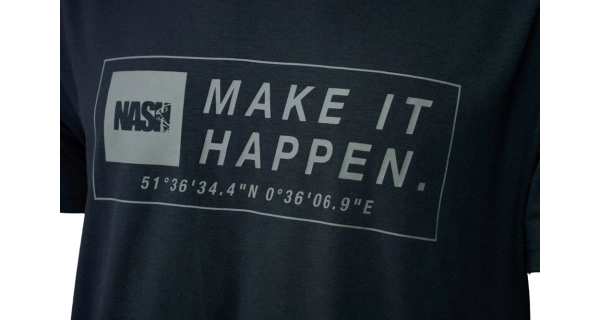 NASH - Tričko Make It Happen Coordinates T-Shirt Black vel. 3XL