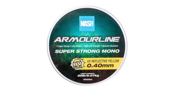 NASH - Vlasec Armourline Super Strong Mono UV Yellow 1000 m 0,40 mm 9,07 kg
