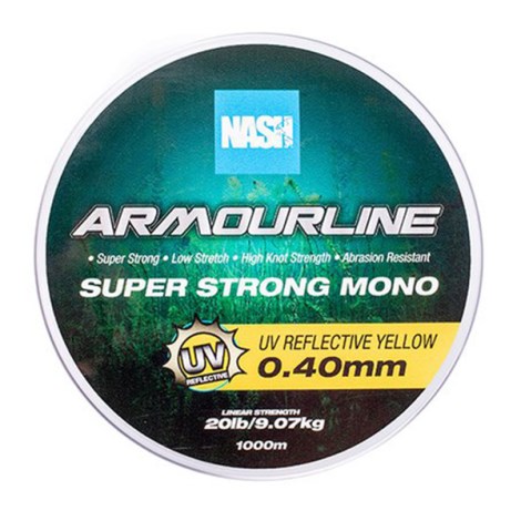 NASH - Vlasec Armourline Super Strong Mono UV Yellow 1000 m 0,40 mm 9,07 kg