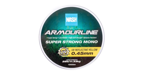 NASH - Vlasec Armourline Super Strong Mono UV Yellow 1000 m 0,45 mm 11,33 kg