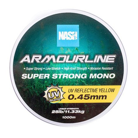 NASH - Vlasec Armourline Super Strong Mono UV Yellow 1000 m 0,45 mm 11,33 kg