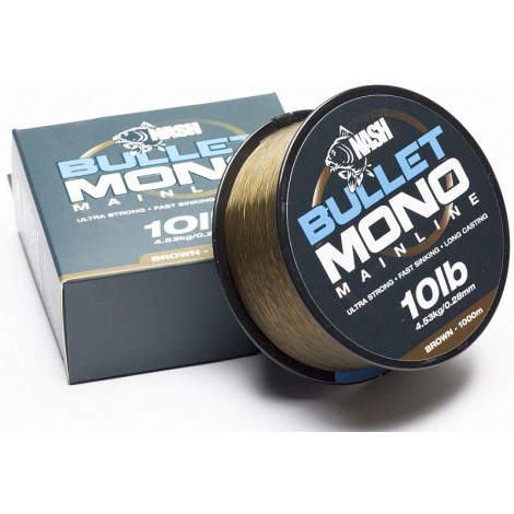 NASH - Vlasec Bullet Mono 1000 m 10 lb 0,28 mm Brown