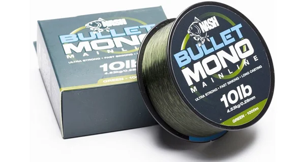 NASH - Vlasec Bullet Mono 1000 m 10 lb 0,28 mm Green