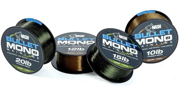 NASH - Vlasec Bullet Mono 1000 m 10 lb 0,28 mm Green