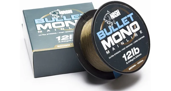 NASH - Vlasec Bullet Mono 1000 m 12 lb 0,33 mm Brown