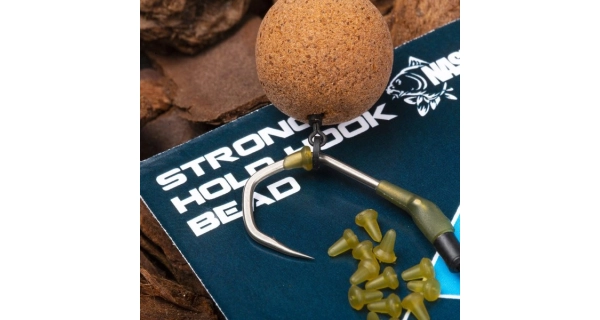 NASH - Zarážka Strong Hold Hook Bead Weed Green 20 ks
