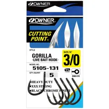 OWNER - Háček s očkem + Cutting Point 5105 vel. 4/0 4 ks