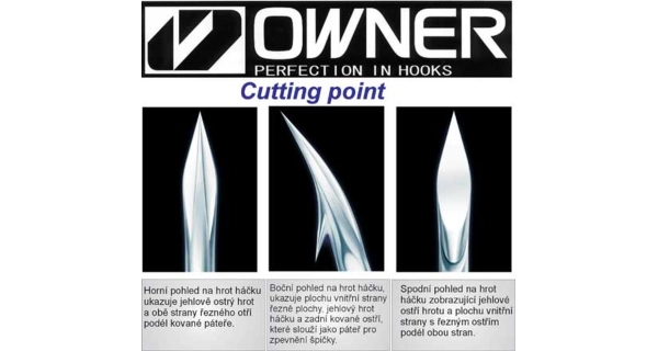 OWNER - Háček s očkem Cutting Point 5111 4 ks vel. 6/0