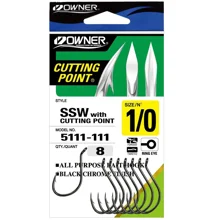 OWNER - Háček s očkem + Cutting Point 5111 vel. 3/0 7 ks