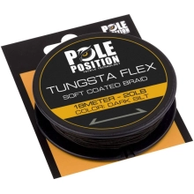 POLE POSITION - Návazcová Šňůra Tungsta Flex Coated Braid 18 m 20 lb Dark Silt