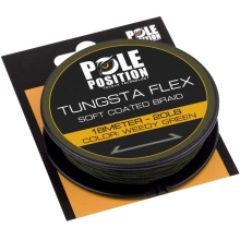 POLE POSITION - Návazcová Šňůra Tungsta Flex Coated Braid 18 m 20 lb Weedy Green