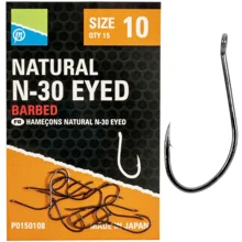 PRESTON - Háčky Natural N-30 Eyed vel. 14 15 ks