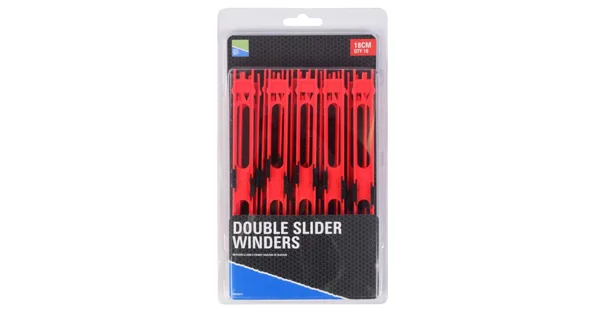 PRESTON - Kostřička Double Slider Winders 18 cm 10 ks Červená