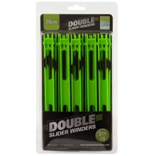 PRESTON - Kostřička Double Slider Winders 20 cm 10 ks Zelená