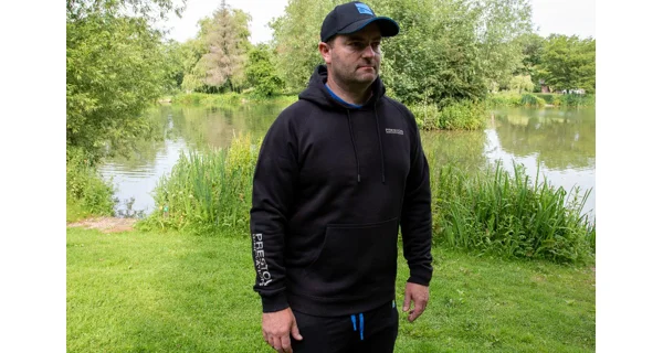 PRESTON - Mikina Black French Terry Hoodie vel. 2XL