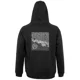 PRESTON - Mikina Black French Terry Hoodie vel. 3XL