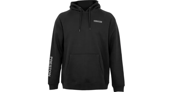 PRESTON - Mikina Black French Terry Hoodie vel. S