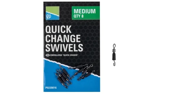 PRESTON - Obratlík Quick Change Swivels Medium 8 ks