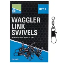 PRESTON - Obratlík s karabinou Waggler Link Swivels 8 ks
