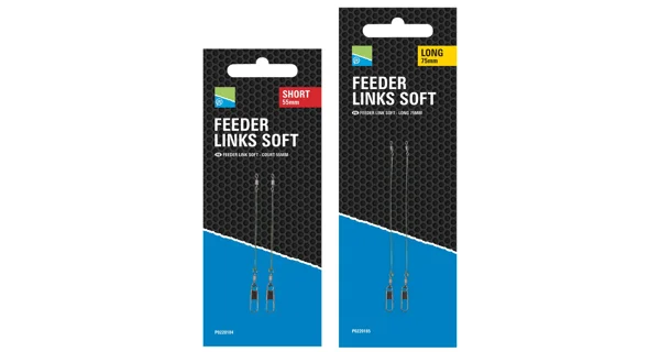 PRESTON - Závěska Feeder Links Soft Short 55 mm 3 ks